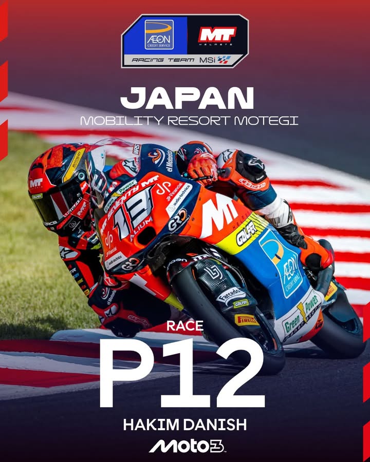 Danish Finishes P12 at Motegi! A hard-fought race…