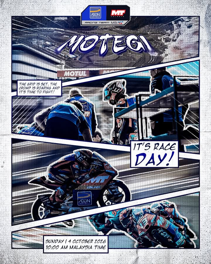It’s Race Day at Motegi! 🇯🇵 Perlumbaan akan…