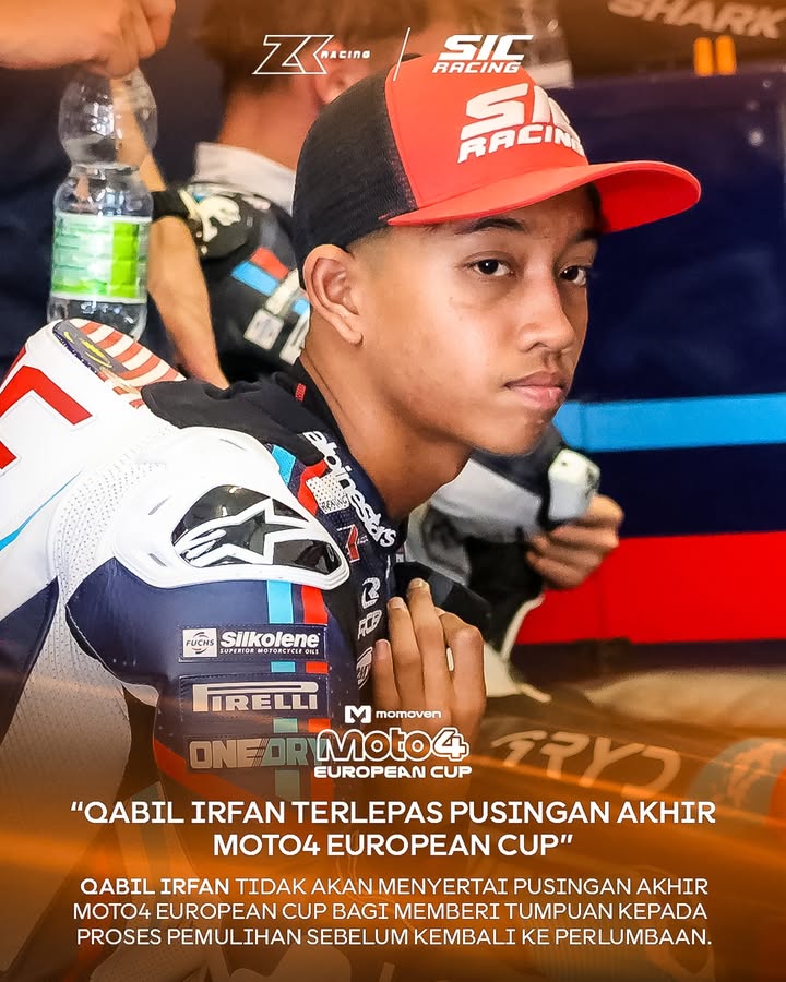 Qabil Irfan tidak akan menyertai Pusingan Akhir Moto4…